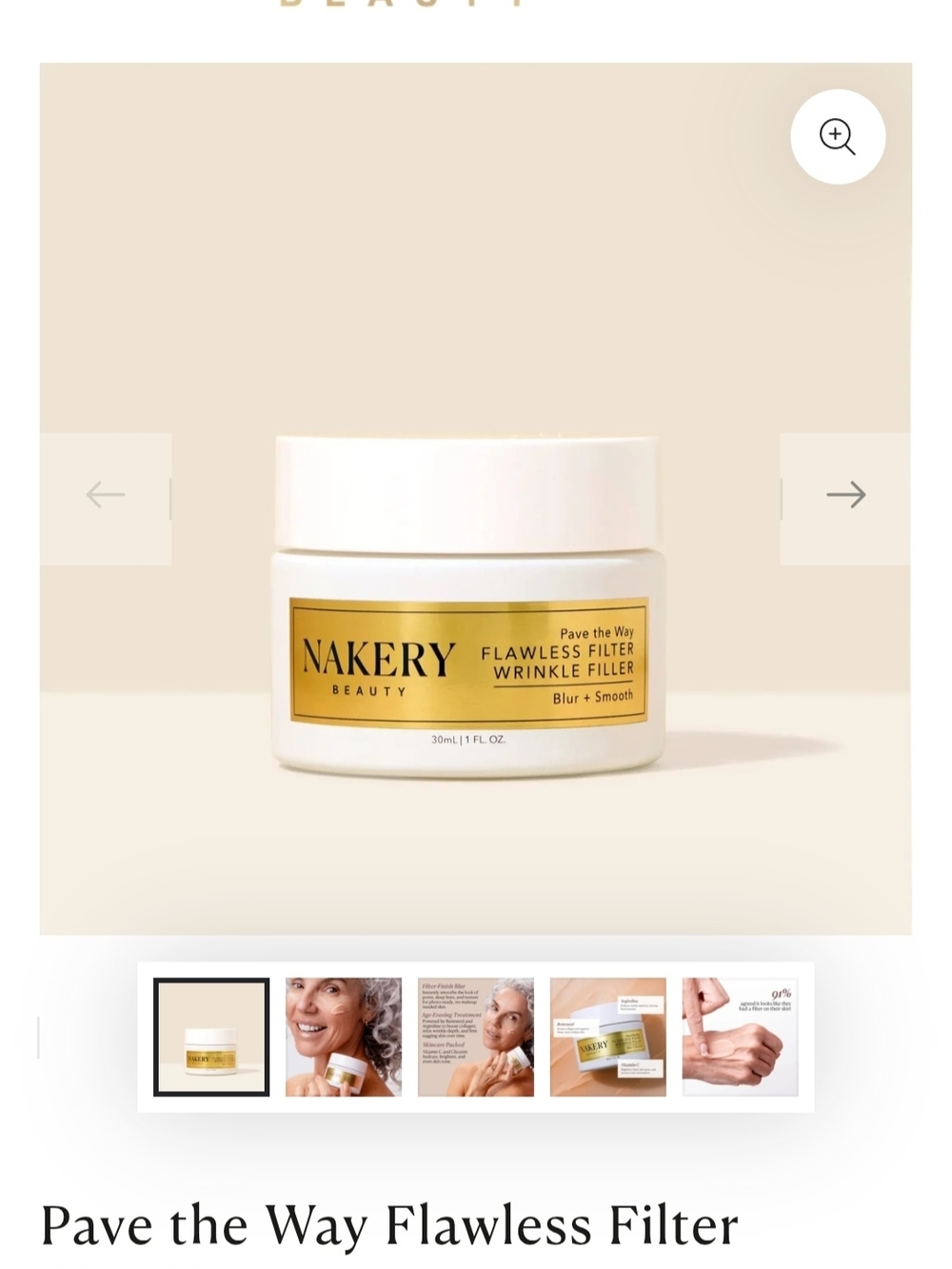 Nakery Beauty Pave The Way Flawless Filter Wrinkle Filler